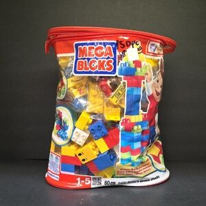 HUGE Duplo lego Mega Bloks Building Imagination Bag, Ages 1+ 200+Pieces